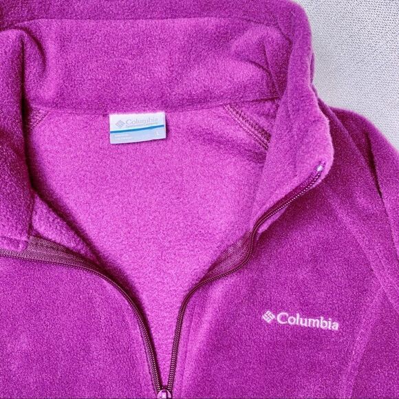 New Columbia Purple Fleece ZIP Up Athletic Jacket Large - Picture 9 of 10